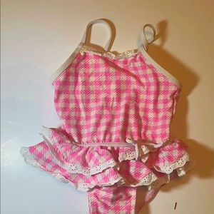 Circo 82% nylon swimsuit one piece pink and white Size 2T